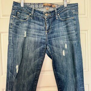Paige Laurel Canyon Jeans Womens 28 Bootcut Low Rise Stretch Blue Denim 28 x 29